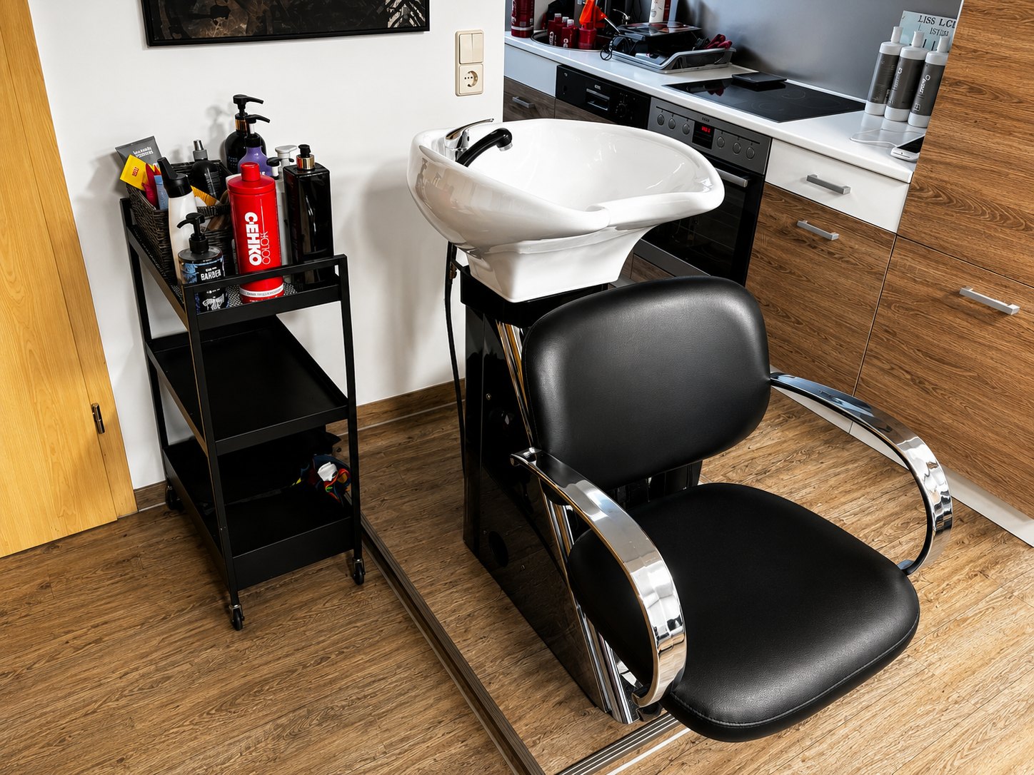 Waschplatz im Friseurstudio